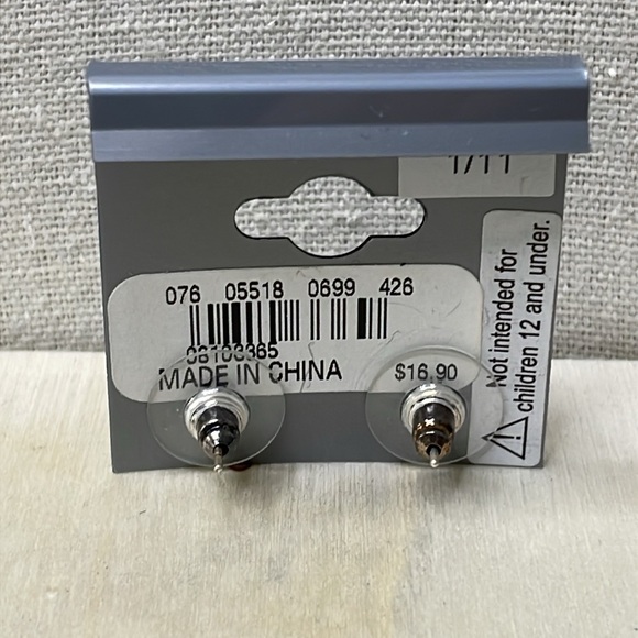 NWT Express gunmetal color earrings - Picture 2 of 2